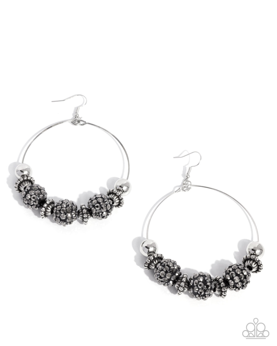 I Can Take a Compliment - Silver & Gunmetal Earrings