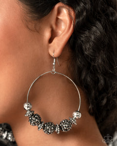 I Can Take a Compliment - Silver & Gunmetal Earrings