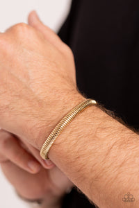 Let It RIB - Gold Mens Collection Cuff Bracelet