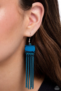 Dreaming Of TASSELS - Blue Earrings