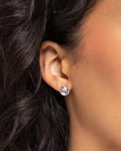 Breathtaking Birthstone - White Stud Earrings