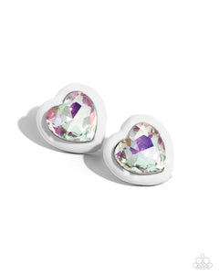 Heartfelt Haute - White Earrings