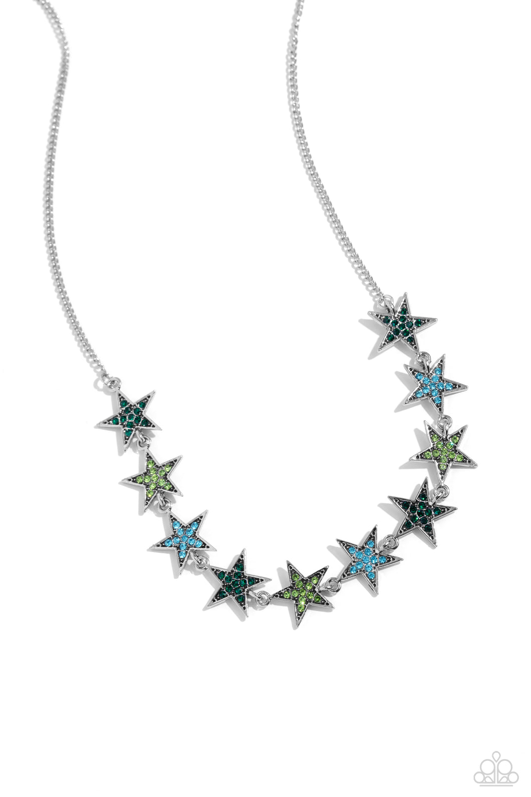 Star Quality Sensation - Green Necklace
