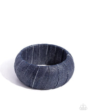 Load image into Gallery viewer, Denim Delight - Blue Bangle Bracelet
