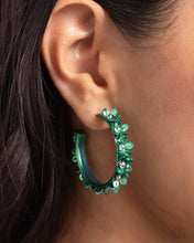 Load image into Gallery viewer, Fashionable Flower Crown - Green Earrings
