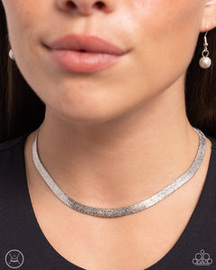 Simply Scintillating - Silver Necklace