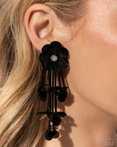 Floral Future - Black Earrings