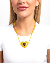 Load image into Gallery viewer, Locket Leisure - Yellow Necklace
