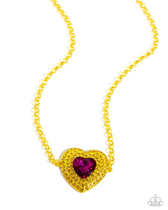 Locket Leisure - Yellow Necklace