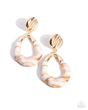 Load image into Gallery viewer, High-Sheen Swirls - Gold Acrylic Earrings
