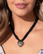 Load image into Gallery viewer, Fabricated Finesse - Black Ribbon Necklace
