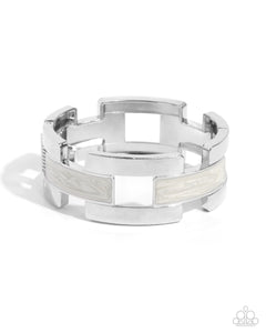 Modern Merger - White Hinge Bracelet