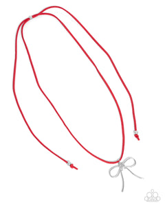 Bolo Bow - Red Necklace