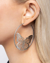 Load image into Gallery viewer, Aerial Alias - Silver Butterfly Earrings
