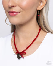 Load image into Gallery viewer, Tasteful Trimming - Red Necklace
