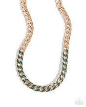 Load image into Gallery viewer, Painted Problem - Green &amp; Gold Necklace
