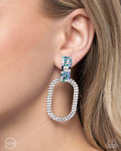 Load image into Gallery viewer, Guarded Glitz - Blue ClipOn Earrings
