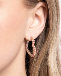 Vocally Vintage - Coral - Orange Earrings