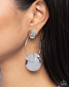 Textured Trouble - Silver Earrings