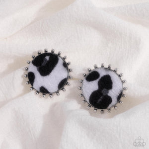 Cowhide Couture - Black Stud Earrings