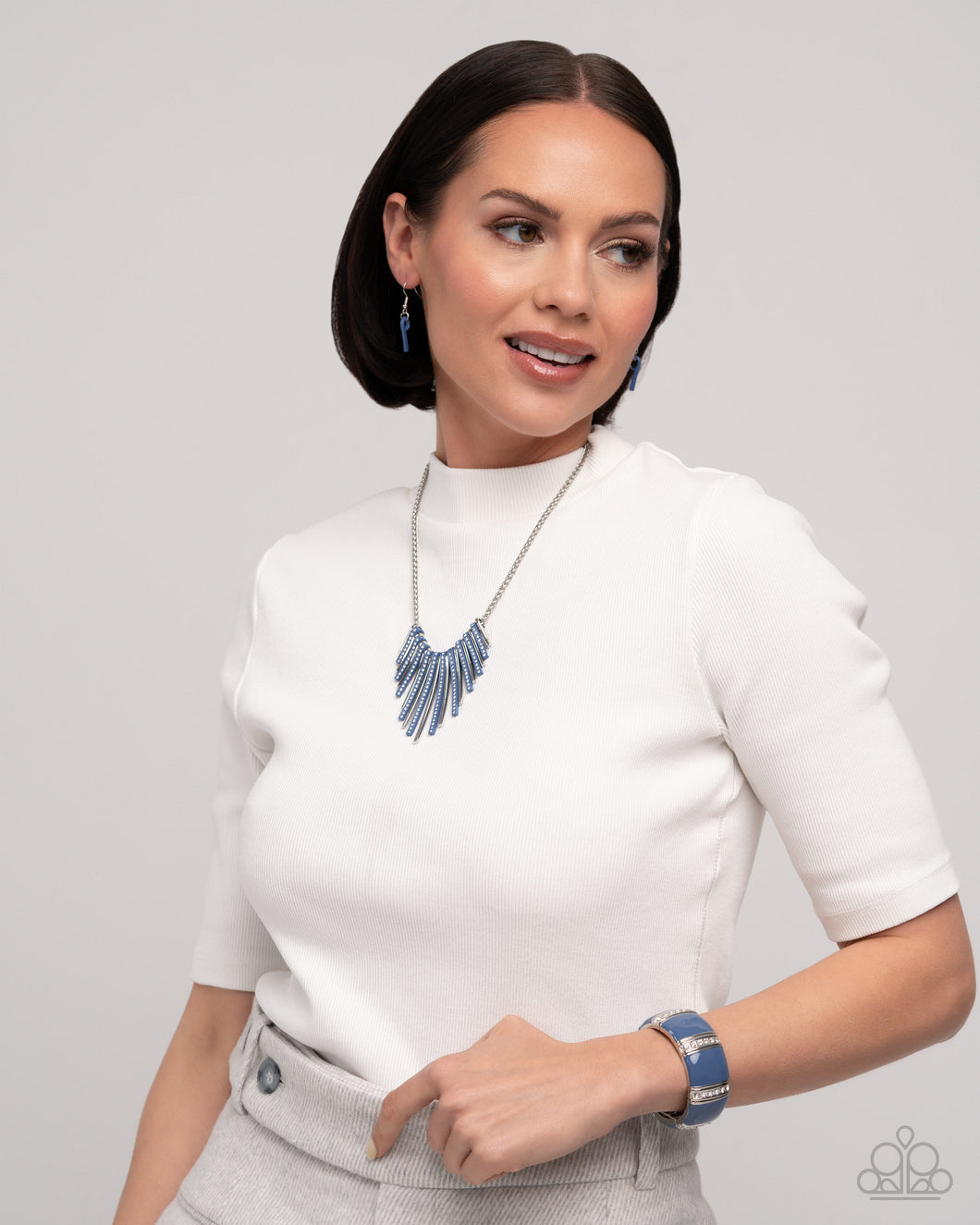 Complete Look - Powder Blue Necklace & Bracelet Set