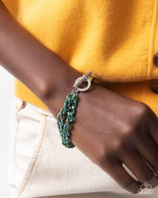 Load image into Gallery viewer, Complete Look - Iridescent Icon &amp; Tourist Twists - Green Necklace &amp; Bracelet
