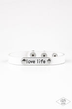 Load image into Gallery viewer, Love Life - White Leather Bracelet
