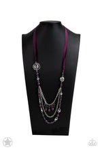 Load image into Gallery viewer, All The Trimmings - Purple Blockbuster Necklace
