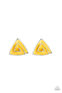 On Blast - Yellow Earrings