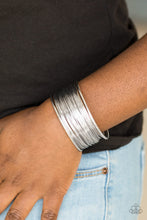 Load image into Gallery viewer, Wire Warrior - Silver Cuff Bracelet
