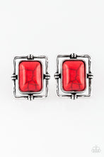 Load image into Gallery viewer, Center STAGECOACH - Red Earrings
