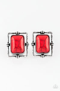 Center STAGECOACH - Red Earrings