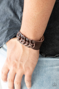 Rustle Up - Brown Mens Bracelet