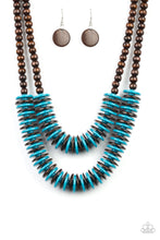 Load image into Gallery viewer, Dominican Disco - Blue Necklace
