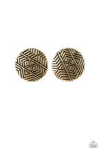 Load image into Gallery viewer, Bright As A Button - Brass Earrings
