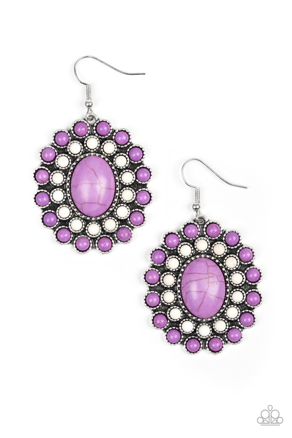 Stone Solstice - Purple Earrings