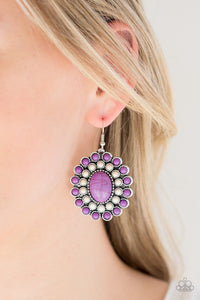 Stone Solstice - Purple Earrings