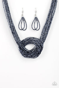 Knotted Knockout - Blue Necklace