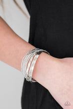 Load image into Gallery viewer, See A Pattern? - Silver Cuff Bracelet
