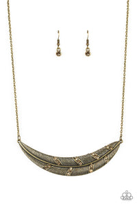 Say You QUILL - Brass Necklace