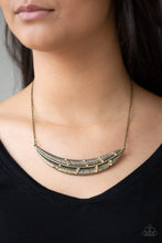 Load image into Gallery viewer, Say You QUILL - Brass Necklace
