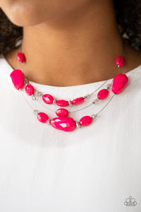 Radiant Reflections - Pink Necklace