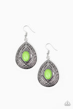 Load image into Gallery viewer, Tropical Topography - Green Earrings
