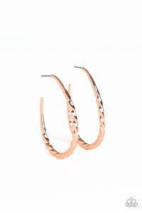 Twisted Edge - Rose Gold Earrings