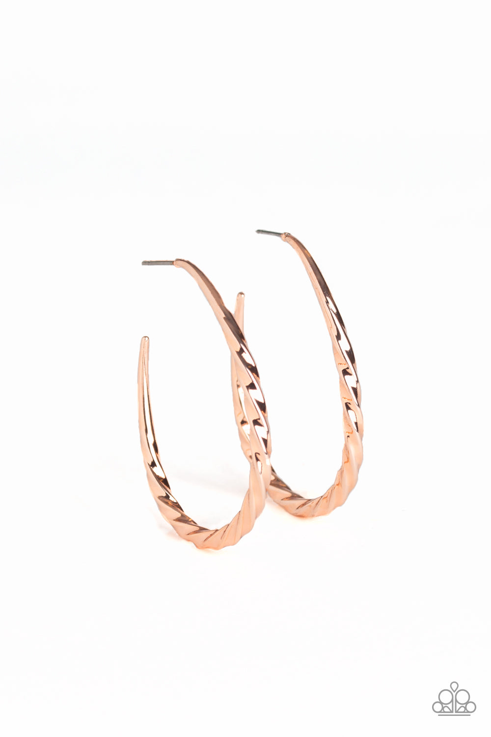Twisted Edge - Rose Gold Earrings