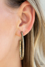 Load image into Gallery viewer, Globetrotting Glitter - Brass Earrings
