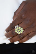 Load image into Gallery viewer, Stone Gardenia - Green Ring
