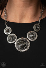 Load image into Gallery viewer, Global Glamour - Silver Blockbuster Necklace
