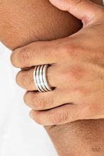 Load image into Gallery viewer, Zip Line - Silver Mens Collection Ring
