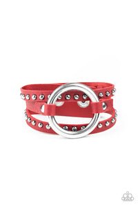Studded Statement-Maker - Red Bracelet